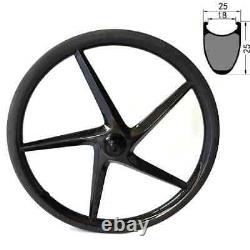 16'' Carbon Clincher 5 Spokes Rims BMX Folding Bike Wheelset Disc Brake 25x25mm