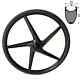 16'' Carbon Clincher 5 Spokes Rims Bmx Folding Bike Wheelset Disc Brake 25x25mm