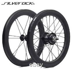16 Inch Carbon Bicycle Wheelset Rim Brake 6 Speed SRF3 Hub Folding Bike Wheels