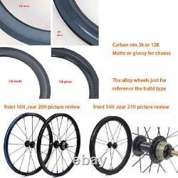 16 Inch Carbon Bicycle Wheelset Rim Brake 6 Speed SRF3 Hub Folding Bike Wheels