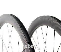 1Pair 700C Bicycle Carbon Road Bike Wheelset Wheels DT 350 Hub + Sapim Spokes