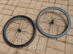1 pair Carbon Glossy Road Cyclocross Bike Clincher 38mm 700C Bicycle wheelset