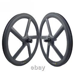 20er 451 5 Spokes Road Bike Carbon Fiber Wheelset Folding Clincher Bicycle Wheel