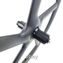 20er 451 5 Spokes Road Bike Carbon Fiber Wheelset Folding Clincher Bicycle Wheel