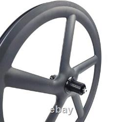 20er 451 5 Spokes Road Bike Carbon Fiber Wheelset Folding Clincher Bicycle Wheel
