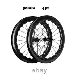 21inch 451 Depth 50mm Carbon Fiber Disc Brake Wheels Road Bike Wheelset Clincher