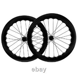 21inch 451 Depth 50mm Carbon Fiber Disc Brake Wheels Road Bike Wheelset Clincher