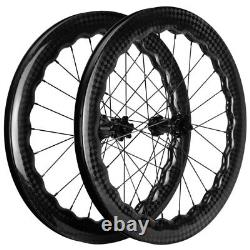 21inch 451 Depth 50mm Carbon Fiber Disc Brake Wheels Road Bike Wheelset Clincher