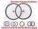 24/30/35/38/45/50/55/60/75/82/88mm Depth Clincher Tubular Bike Carbon Wheelset