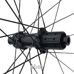 25mm Wide Tubeless 38mm Depth 700C Carbon Fiber Road Bicycle Wheels with D272Hub