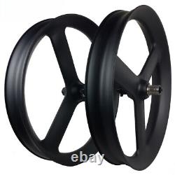 26er 90x40mm Tubeless Snow Fat Bike 3 Spokes Carbon Wheelset with Thru Axle Hub