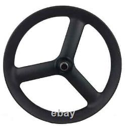 26er 90x40mm Tubeless Snow Fat Bike 3 Spokes Carbon Wheelset with Thru Axle Hub