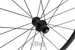 30mm Black Matt Carbon Clincher Tubeless Wheelset 700C Road Bike wheels