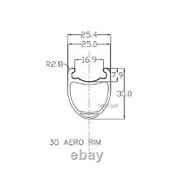 30mm Carbon Rim 24h Clincher 25mm Road Bicycle Race UD Matt wheel 700C Basalt