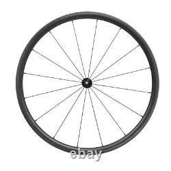 30mm Carbon Wheel front Clincher Tubeless black matt 700C road bike rim brake