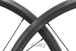 30mm Carbon Wheel front Clincher Tubeless black matt 700C road bike rim brake
