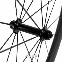 35mm Clincher Road Bike Wheelset 700C 3k Brake Line Carbon Wheels Cycle Wheel