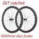 36t Ratchet Teeth Carbon Wheels Disc Brake 700c Road Bike Wheelset Center Lock