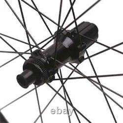 36T Ratchet Teeth Carbon Wheels Disc Brake 700C Road Bike Wheelset Center Lock