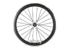 38/50/60/80mm Clincher Carbon Wheelset Road Bike Alloy Brake Surface 700C Wheels