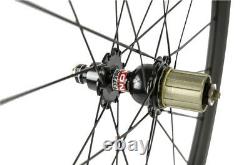 38/50/60/80mm Clincher Carbon Wheelset Road Bike Alloy Brake Surface 700C Wheels