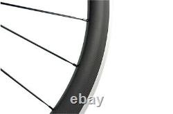 38/50/60/80mm Clincher Carbon Wheelset Road Bike Alloy Brake Surface 700C Wheels