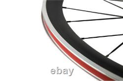 38/50/60/80mm Clincher Carbon Wheelset Road Bike Alloy Brake Surface 700C Wheels