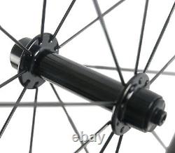 38/50/60/88mm Clincher Carbon Wheelset Road Bike/Bicycle Wheels UD Matte 700C