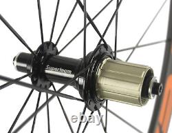 38/50/60/88mm Front+Rear Carbon Wheels 700C 25mm U Shape Wheelset Road Bicycle