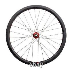 38mm Carbon Fiber Clincher Wheelset UD 700C Road Cyclocross Wheel Disc Novatec