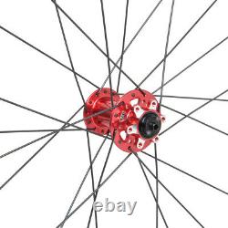 38mm Carbon Fiber Clincher Wheelset UD 700C Road Cyclocross Wheel Disc Novatec