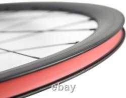 38mm Clincher Carbon Fiber wheels Road Bicycle/Bike Carbon Wheelset Racing Set