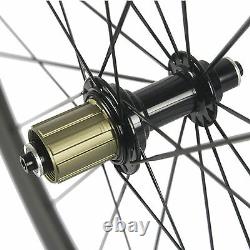 38mm Front+Rear Carbon Wheels Road Bike Carbon Wheelset 700C Clincher Bicycle 3K