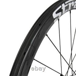 40mm Disc brake Carbon Wheelset Clincher Road Bike Wheels 700C 6-bolt Glossy Rim