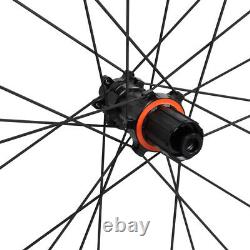40mm Disc brake Carbon Wheelset Clincher Road Bike Wheels 700C 6-bolt Glossy Rim