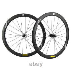 45mm Disc Brake Carbon Wheels Tubeless Clincher Road Bike Disc Brake Wheelset