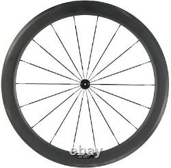 45mm Full Carbon Fiber Wheels 700C Carbon Wheelset Road Bike 25mm Clincher 700C