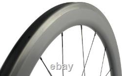 45mm Full Carbon Fiber Wheels 700C Carbon Wheelset Road Bike 25mm Clincher 700C