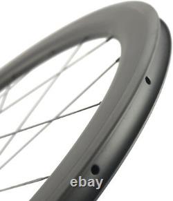 45mm Full Carbon Fiber Wheels 700C Carbon Wheelset Road Bike 25mm Clincher 700C