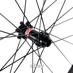 45mm Road Bike Disc Brake Carbon Wheels 6 Bolts Thru Axle 12mm Bike Wheelset