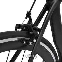 49cm AERO Carbon Frame Road Bike 700C Alloy Wheel Clincher Fork seatpost V brake