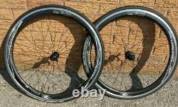 4ZA Cirrus 45 Carbon 700C Road Bike Wheels Shimano RS400 Hubs EX Demo