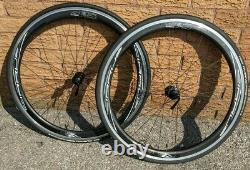 4ZA Cirrus 45 Carbon 700C Road Bike Wheels Shimano RS400 Hubs EX Demo