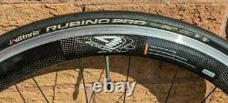 4ZA Cirrus 45 Carbon 700C Road Bike Wheels Shimano RS400 Hubs EX Demo