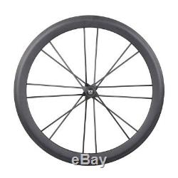 50/55mm Full Carbon Spokes Wheel Tubular Road Bike 700C Basalt Rim 3k matt DT350