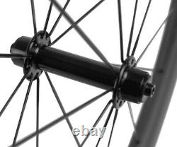 50mm 25mm U Shape Clincher Carbon Wheels Road Bike Cycle Wheelset 700C Basalt