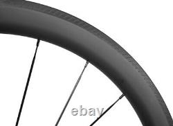 50mm 25mm U Shape Clincher Carbon Wheels Road Bike Cycle Wheelset 700C Basalt