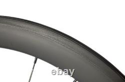 50mm Carbo Road Wheelset DT Swiss 350 Hub UD Carbon Weave Matte Finish No Decal