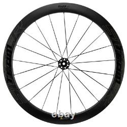 50mm Carbon Disc Brake Wheelset 28mm width Tubeless Carbon Spoke Road Wheels