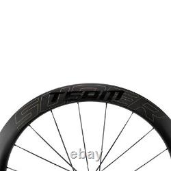 50mm Carbon Disc Brake Wheelset 28mm width Tubeless Carbon Spoke Road Wheels